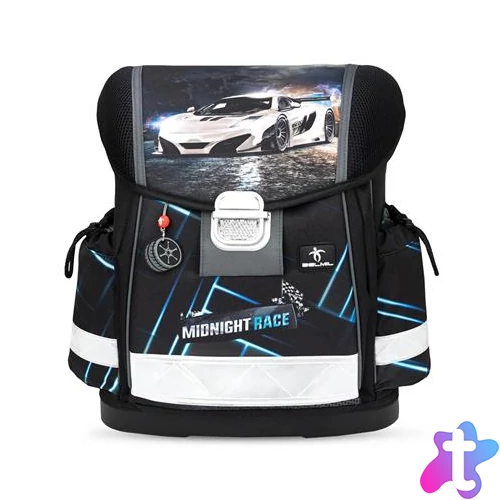 Iskolatáska, fémcsat, BELMIL "Classy Midnight Turbo", versenyautó