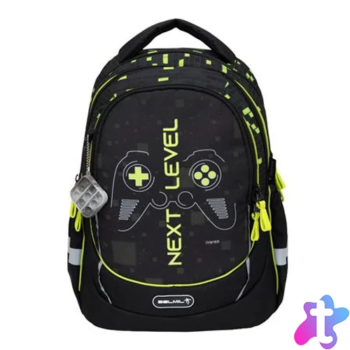 Iskolatáska, cipzáras, BELMIL "Leisure Plus Neon Play", neon kontroller