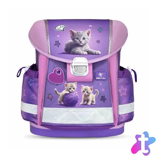 Iskolatáska, fémcsat, BELMIL "Classy Little Kittens", cica