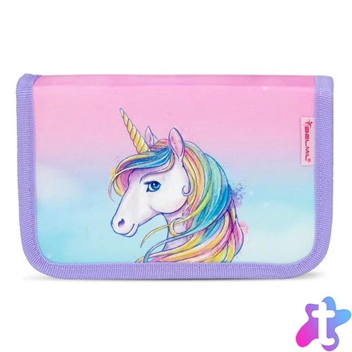 Tolltartó, klapnis, cipzáras, BELMIL "Heart of the Rainbow", unikornis