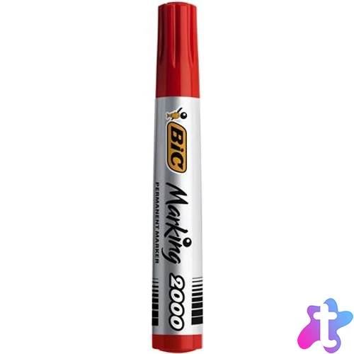 Alkoholos marker, 4,95 mm, kúpos, BIC "ECO 2000" piros