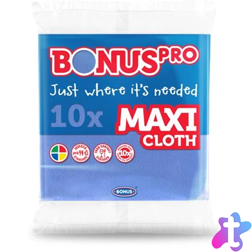 Törlőkendő, univerzális, 10 db, BONUS "MAXI", kék