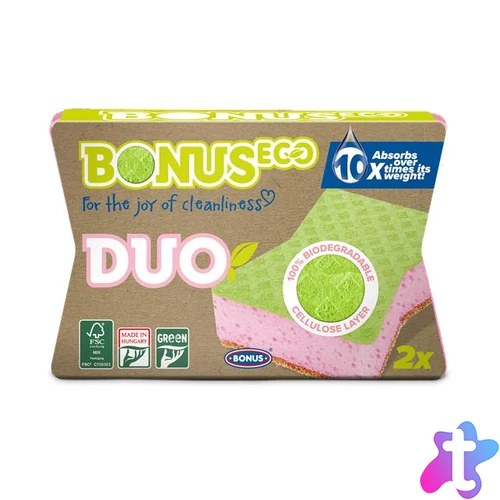 Mosogatószivacs, karcmentes, 3 db, BONUS "Duo"