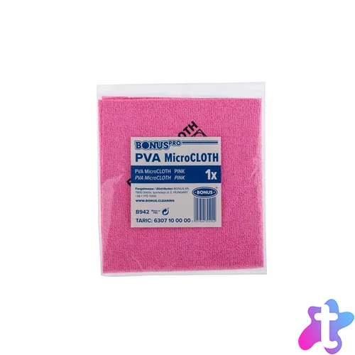 Törlőkendő, mikroszálas, univerzális, 40x34 cm, BONUS "PVA MicroCLOTH", pink