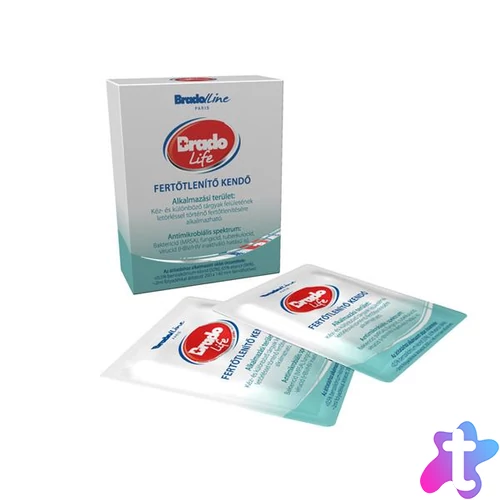 Fertőtlenítő kendő, 5 db, BRADOLIFE