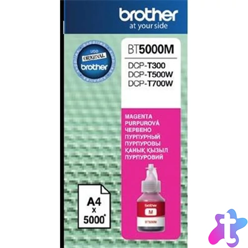 BT5000M Tinta DCP T-300, 500W, 700W nyomtatókhoz, BROTHER, magenta, 5k