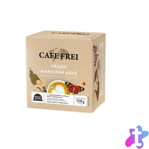 Kávékapszula, Dolce Gusto kompatibilis, 9 db, CAFE FREI "Vegán marcipán kávé"