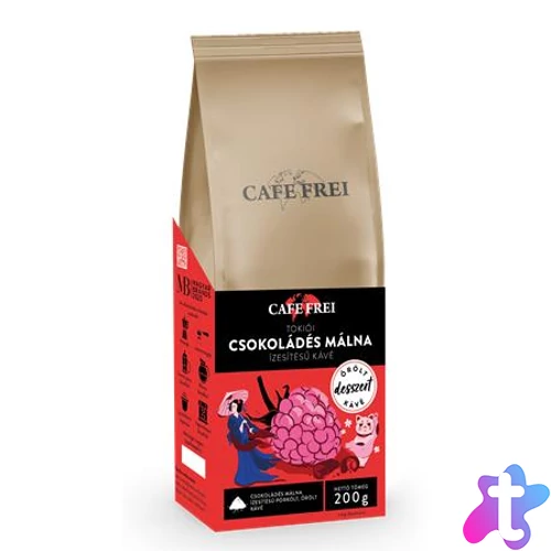 Kávé, pörkölt, őrölt, 200 g, CAFE FREI "Tokiói Málna Csokoládéval"
