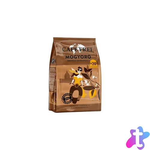 Kávékapszula, Nespresso® kompatibilis, 20 db, CAFE FREI, mogyoró