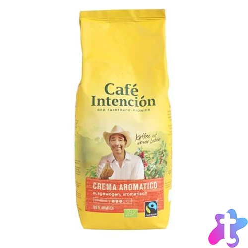 Kávé, pörkölt, BIO szemes, 1000 g, CAFÉ INTENCIÓN "Crema Aromatico"