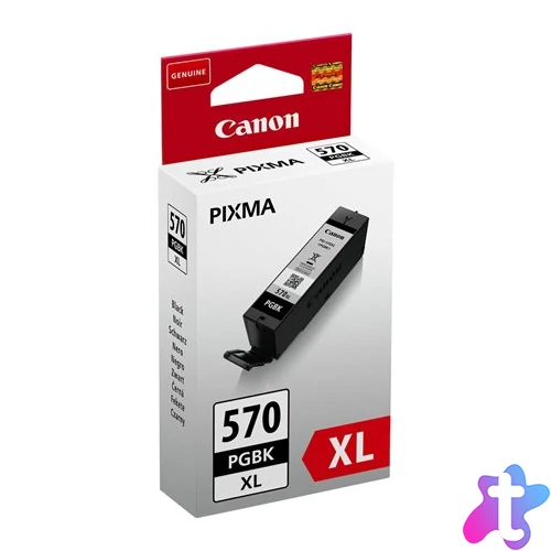 PGI-570BXL Tintapatron Pixma MG5750, 6850, 7750 nyomtatókhoz, CANON, fekete, 22 ml