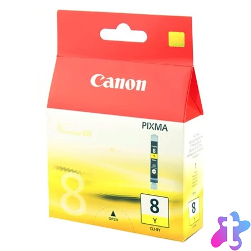 CLI-8Y Tintapatron Pixma iP3500, 4200, 4300 nyomtatókhoz, CANON, sárga, 13ml