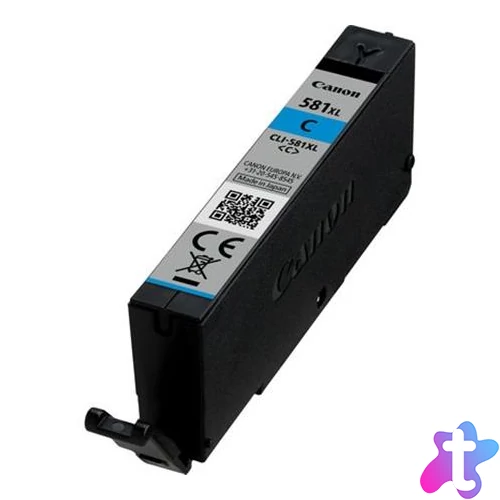 CLI-581CXL Tintapatron Pixma TS7550, 8150, 9150 nyomtatókhoz, CANON, cián, 8,3ml