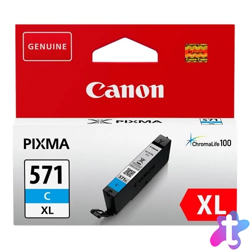 CLI-571CXL Tintapatron Pixma MG5750, 6850,7750 nyomtatókhoz, CANON, cián, 11 ml