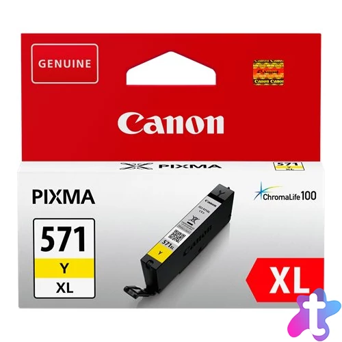 CLI-571YXL Tintapatron Pixma MG5750, 6850,7750 nyomtatókhoz, CANON, sárga, 11 ml