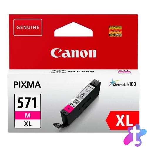 CLI-571MXL Tintapatron Pixma MG5750, 6850,7750 nyomtatókhoz, CANON, magenta, 11 ml