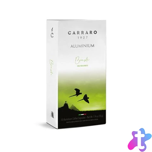 Kávékapszula, Nespresso® kompatibilis, 10 db, CARRARO "Brasile"