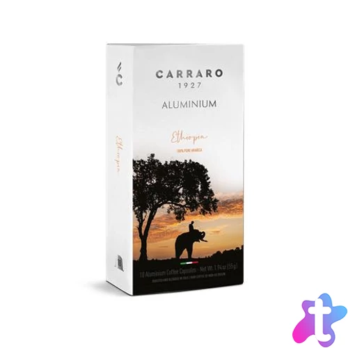Kávékapszula, Nespresso® kompatibilis, 10 db, CARRARO "Ethiopia"