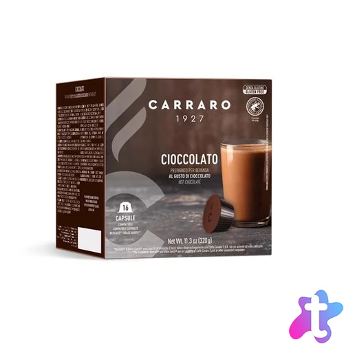 Kávékapszula, Dolce Gusto® kompatibilis, 16 db, CARRARO "Cioccolato"