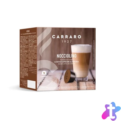 Kávékapszula, Dolce Gusto® kompatibilis, 16 db, CARRARO "Nocciolino"