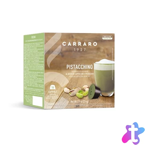 Kávékapszula, Dolce Gusto® kompatibilis, 16 db, CARRARO "Pistacchino"