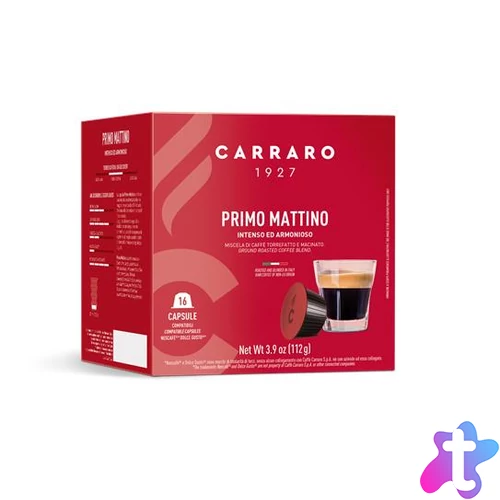 Kávékapszula, Dolce Gusto® kompatibilis, 16 db, CARRARO "Primo Mattino"