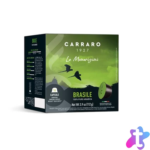 Kávékapszula, Dolce Gusto® kompatibilis, 16 db, CARRARO "Brasile"