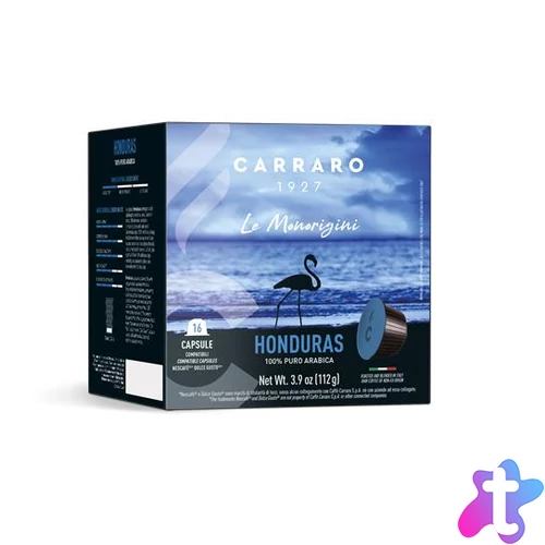 Kávékapszula, Dolce Gusto® kompatibilis, 16 db, CARRARO "Honduras"