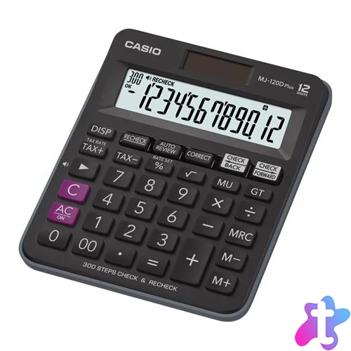 Számológép, asztali, 12 számjegy, CASIO "MJ-120D PLUS"