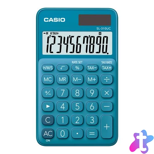 Zsebszámológép, 10 számjegy, CASIO "SL 310" kék