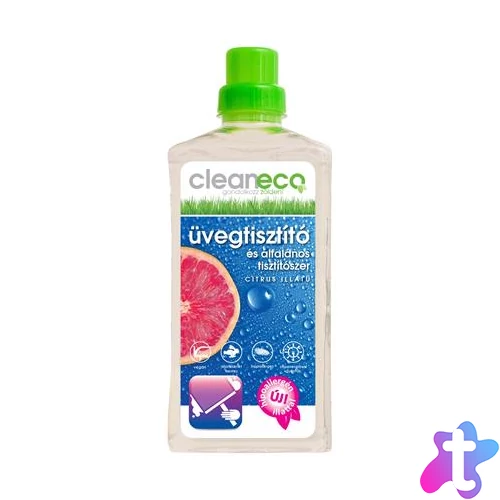 Általános felület- és üvegtisztítószer, organikus, 1 l, CLEANECO