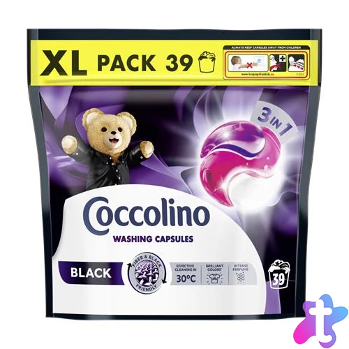 Mosókapszula, 39 db, COCCOLINO "3in1 Black"