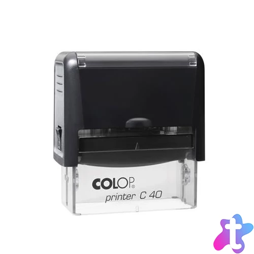 Bélyegző, COLOP "Printer C 40", fekete cserepárnával