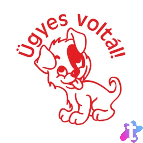 Bélyegző, motivációs, Ügyes voltál!, COLOP "N43-kék", piros