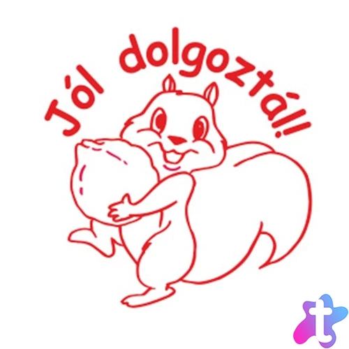 Bélyegző, motivációs, Jól dolgoztál!, COLOP "N43-kék", piros
