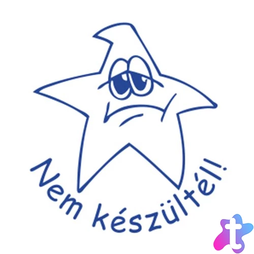 Bélyegző, motivációs, Nem készültél!, COLOP "N43-kék", kék