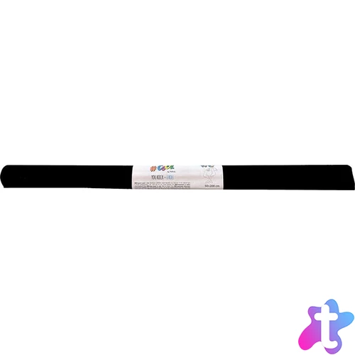 Krepp-papír, 50x200 cm, COOL BY VICTORIA, fekete