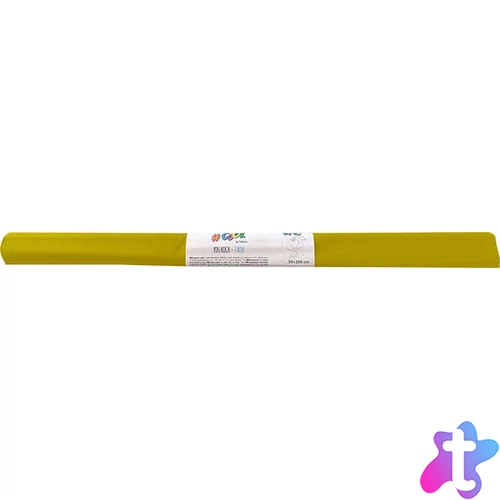 Krepp-papír, 50x200 cm, COOL BY VICTORIA, aranysárga