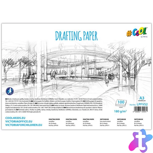 Műszaki rajzlap, A3, COOL BY VICTORIA