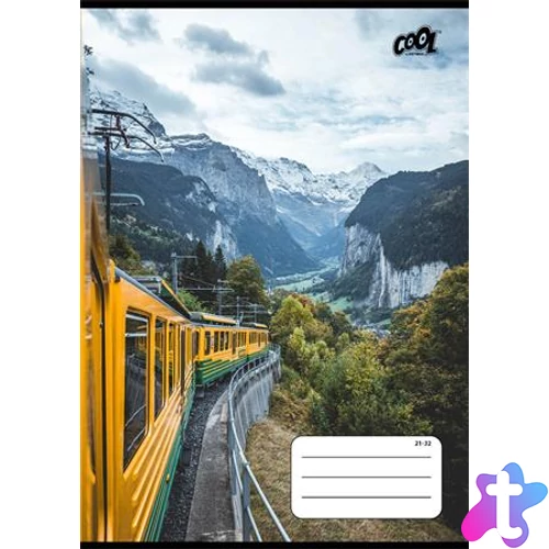 Füzet, tűzött, A5, vonalas, 32 lap, 4-8. osztály, COOL BY VICTORIA "Adventure", "21-32"