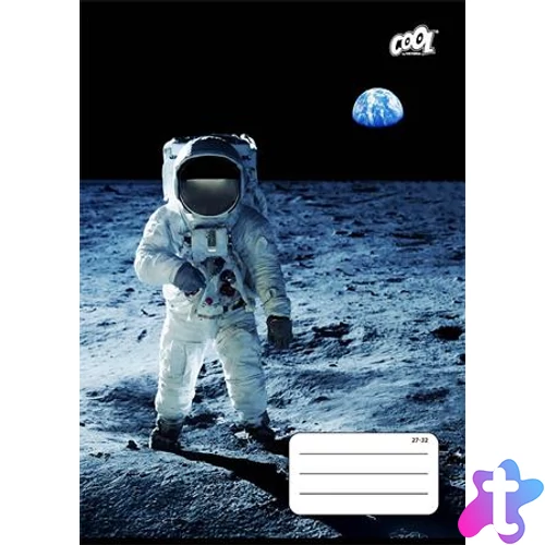Füzet, tűzött, A5, kockás, 32 lap, COOL BY VICTORIA "Man on the Moon", "27-32"