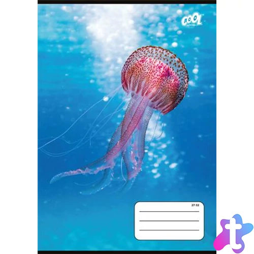 Füzet, tűzött, A5, kockás, 32 lap, COOL BY VICTORIA "Ocean World", "27-32"