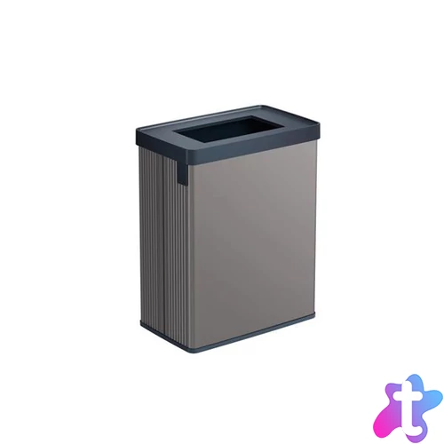 Szelektív hulladékgyűjtő, fedél nélküli, 54 liter, CURVER "Verto Recycle", szürke/fekete