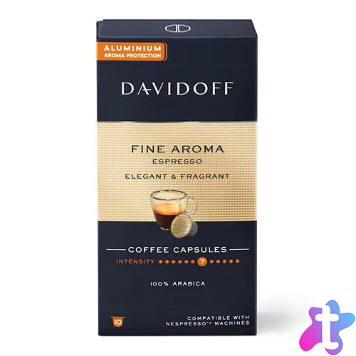 Kávékapszula, Nespresso® kompatibilis, 10 db, DAVIDOFF "Fine Aroma"