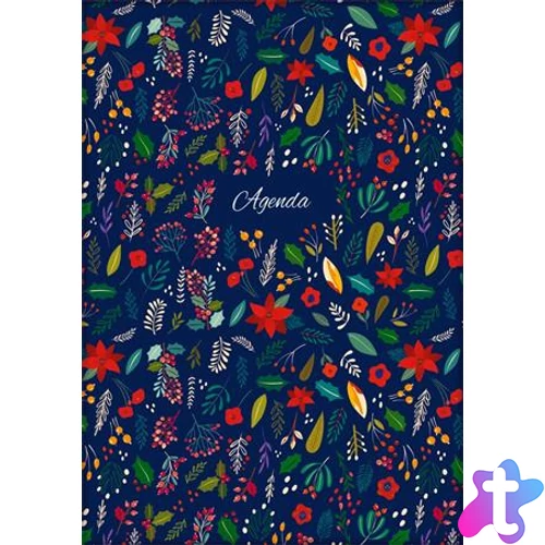 Naptár, tervező, A5, heti, DAYLINER, "Colors", Folk