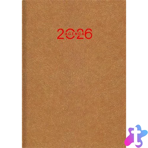 Naptár, tervező, A5, heti, DAYLINER "Animal", Gazelle-okker