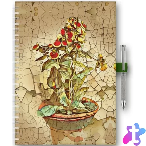 Naptár, tervező, A5, heti, DAYLINER, "InSpiral", bloom