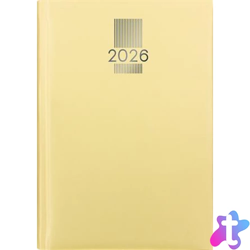 Naptár, tervező, A5, heti, DAYLINER, "MyPastel", sárga