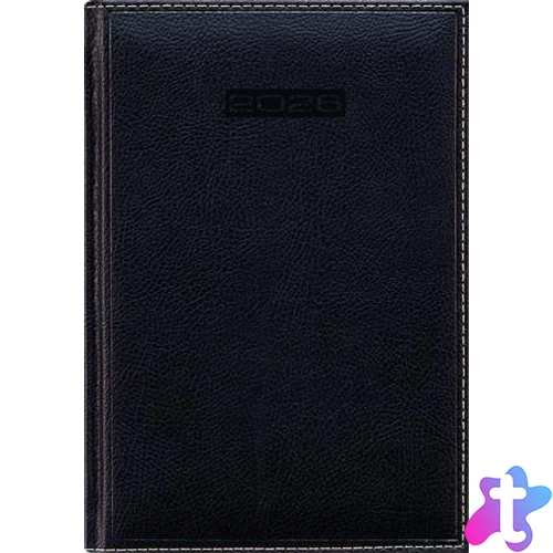 Naptár, tervező, B5, heti, DAYLINER, "Sherwood", fekete