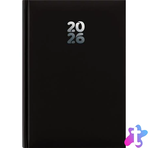 Naptár, tervező, A5, heti, DAYLINER, "Pannon", fekete